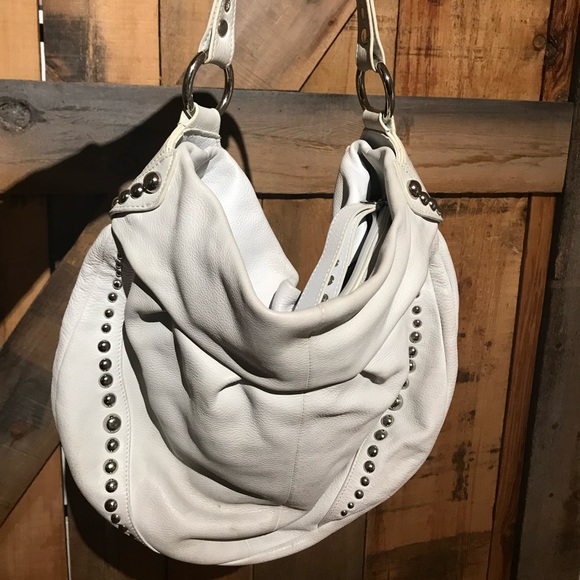 While leather handbag - Picture 2 of 3